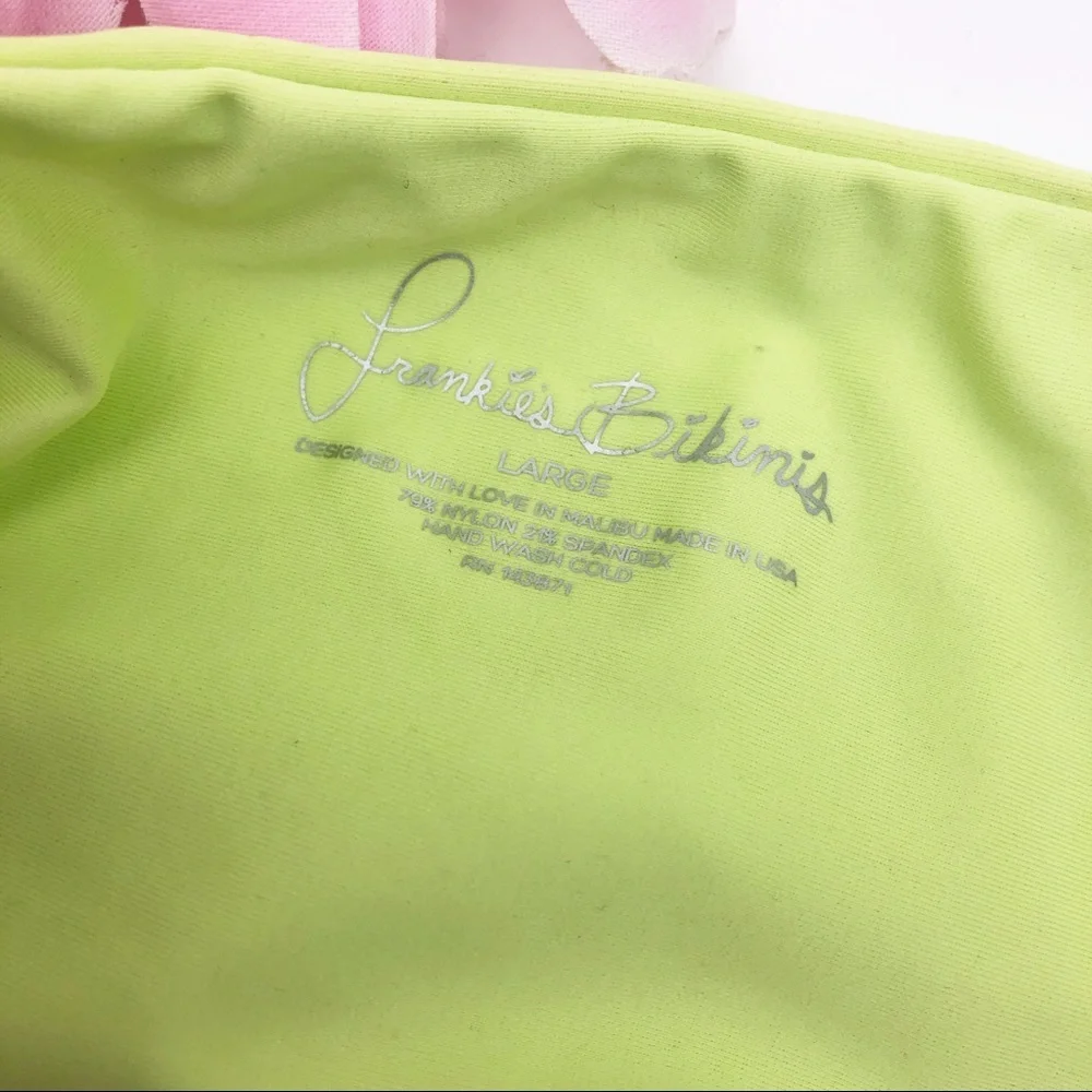 Frankie’s Bikinis Kaia Swim Bottoms: Lime Neon Green Yellow